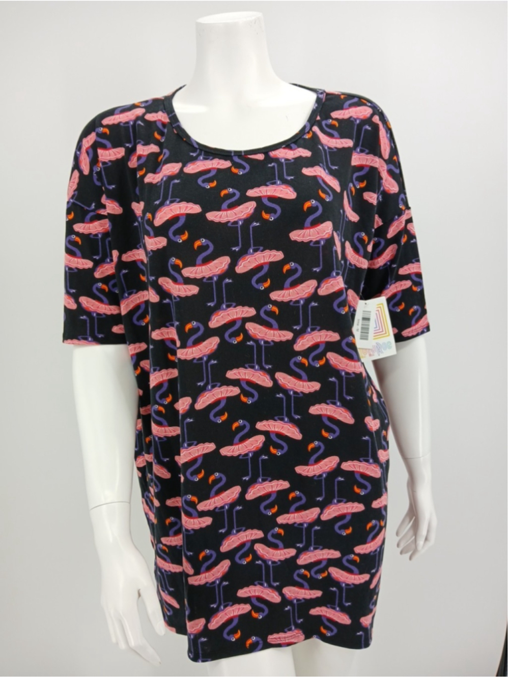 NWT LuLaRoe IRMA Flamingo Tunic Top Shirt size M Pink Ballet Tutu